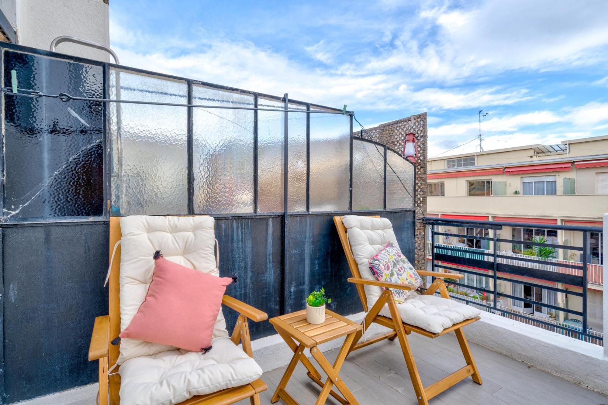 Floor Terrace - Dernier Etage Terrasse Cosy Apartment Nizza